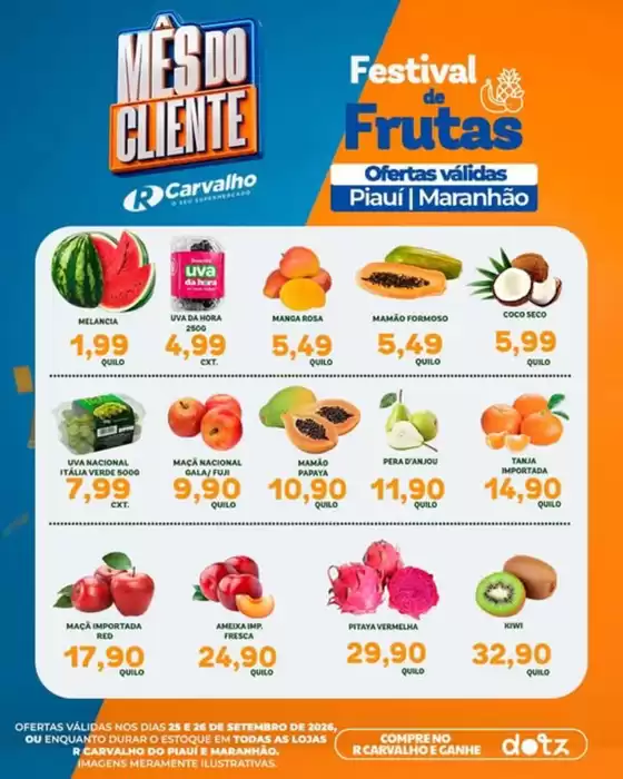 Catálogo R Carvalho Supermercado | Festival de Frutas | 2026-09-25T00:00:00.000Z - 2026-09-26T00:00:00.000Z