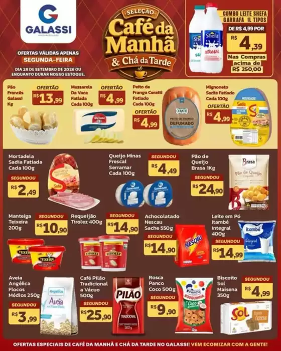 Catálogo Supermercados Galassi | Cafe de Manha | 2026-09-28T00:00:00.000Z - 2026-09-28T00:00:00.000Z