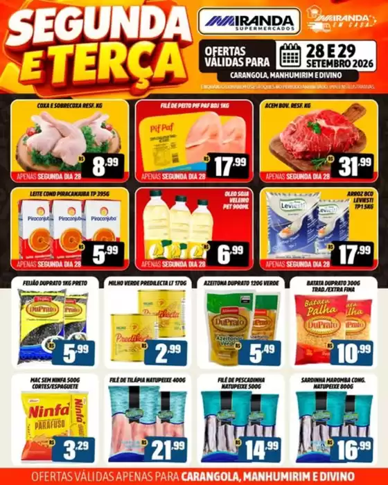 Catálogo Miranda Supermercados | Segunda E Terça | 2026-09-28T00:00:00.000Z - 2026-09-29T00:00:00.000Z