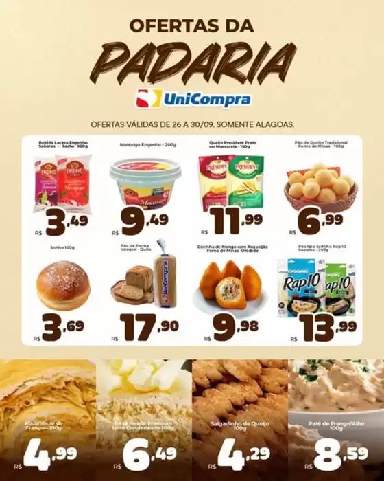 Catálogo Unicompra em Espumoso | Ofertas da Padaria | 2026-09-28T00:00:00.000Z - 2026-09-30T00:00:00.000Z