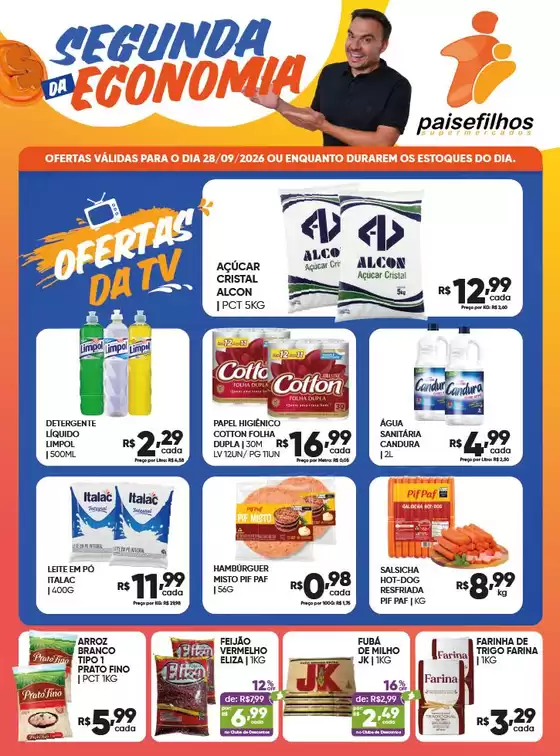 Catálogo Pais e Filhos Supermercados | Encarte Pais e Filhos Supermercados | 2026-09-28T00:00:00.000Z - 2026-09-28T00:00:00.000Z