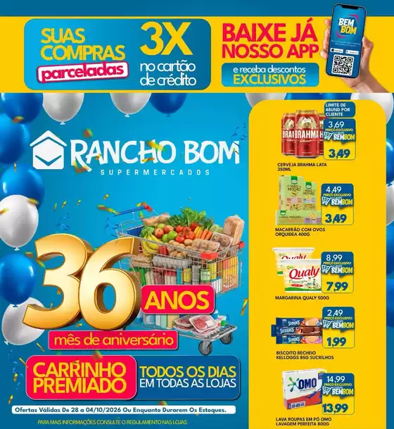 Catálogo Rancho Bom Supermercados | Encarte Rancho Bom Supermercados | 2026-09-28T00:00:00.000Z - 2026-10-04T00:00:00.000Z