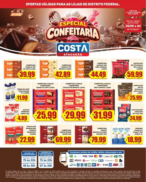 Catálogo Costa Atacadão em Taguatinga | ESPECIAL CONFEITARIA | 2026-09-28T00:00:00.000Z - 2026-10-04T00:00:00.000Z