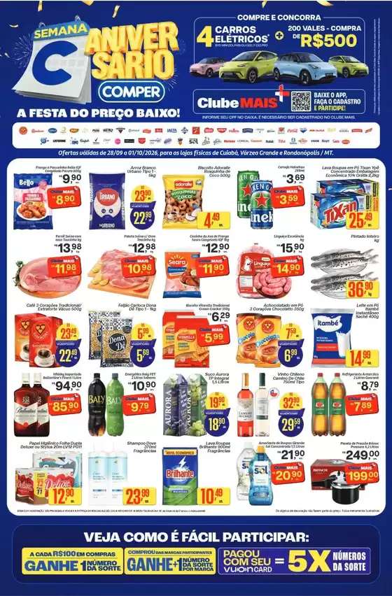 Catálogo Comper | SEMANA C DE ANIVERSÁRIO MT | 2026-09-28T00:00:00.000Z - 2026-10-01T00:00:00.000Z