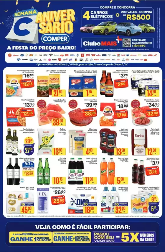 Catálogo Comper | SEMANA C DE ANIVERSÁRIO SC CHAPECÓ | 2026-09-28T00:00:00.000Z - 2026-10-01T00:00:00.000Z
