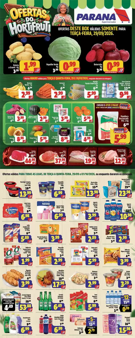 Catálogo Paraná Supermercados | Ofertas exclusivas e pechinchas | 2026-09-29T00:00:00.000Z - 2026-10-01T00:00:00.000Z