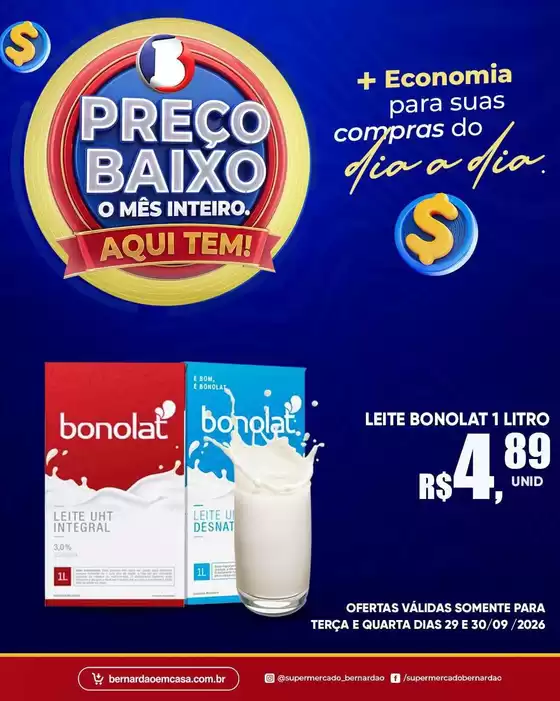 Catálogo Supermercado Bernardão | Ofertas especiais atraentes para todos | 2026-09-29T00:00:00.000Z - 2026-09-30T00:00:00.000Z
