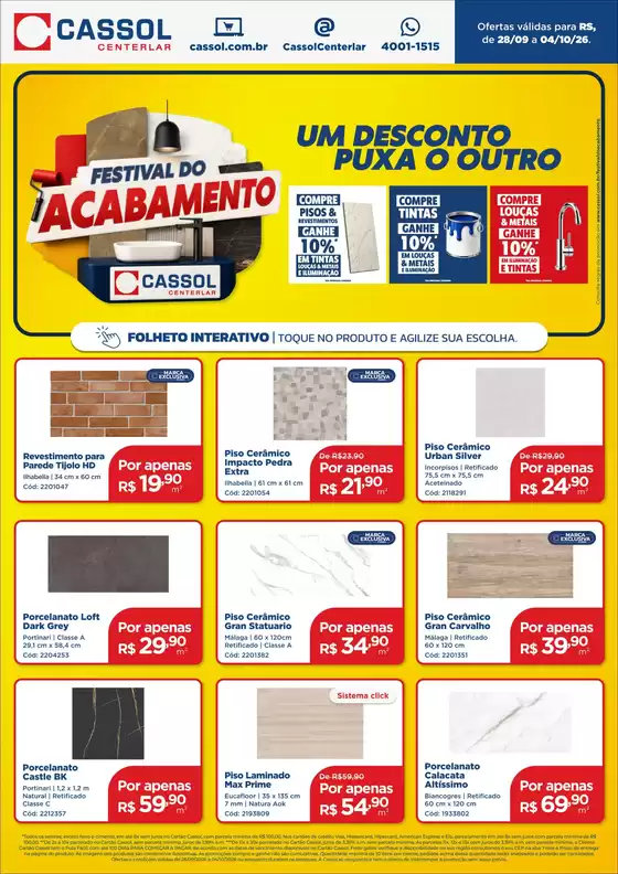 Catálogo Cassol | Ofertas e promoções atuais | 2026-09-28T00:00:00.000Z - 2026-10-04T00:00:00.000Z