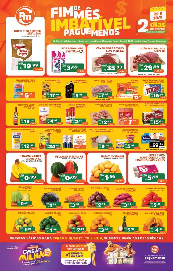 Catálogo Supermercados Pague Menos | Ofertas pague menos fmi 29 set e 30 set loja 26 | 2026-09-29T00:00:00.000Z - 2026-09-30T00:00:00.000Z