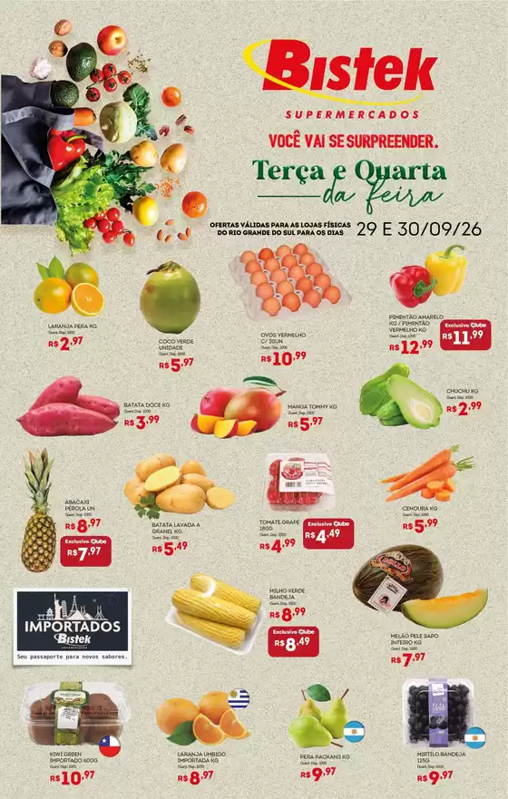 Catálogo Bistek Supermercados | Terça e Quarta da Feira - RS | 2026-09-29T00:00:00.000Z - 2026-09-30T00:00:00.000Z