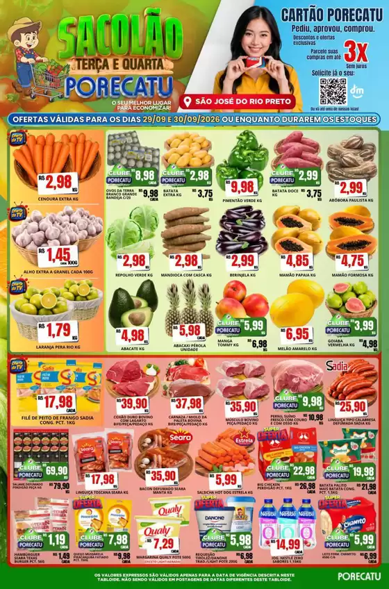 Catálogo Supermercado Porecatu | Pechinchas e ofertas atuais | 2026-09-29T00:00:00.000Z - 2026-09-30T00:00:00.000Z