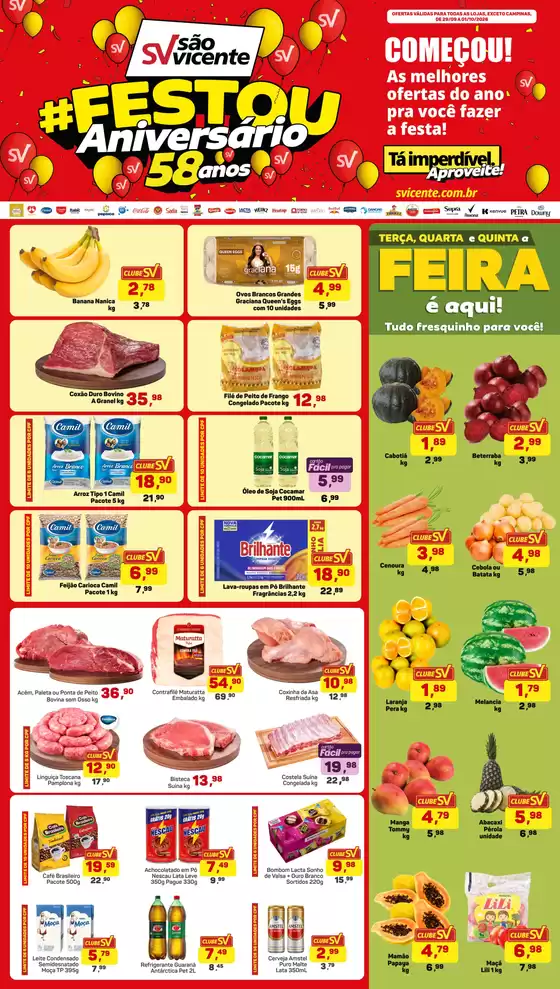 Catálogo Supermercados São Vicente | Encarte Supermercados São Vicente | 2026-09-29T00:00:00.000Z - 2026-10-01T00:00:00.000Z