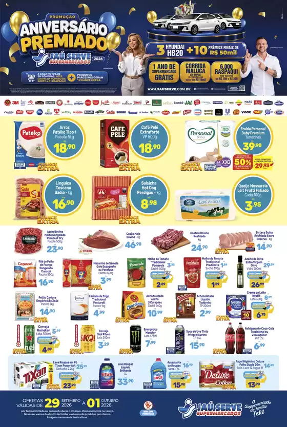 Catálogo Supermercados Jaù Serve | Ofertas de TVs | 2026-09-29T00:00:00.000Z - 2026-10-01T00:00:00.000Z