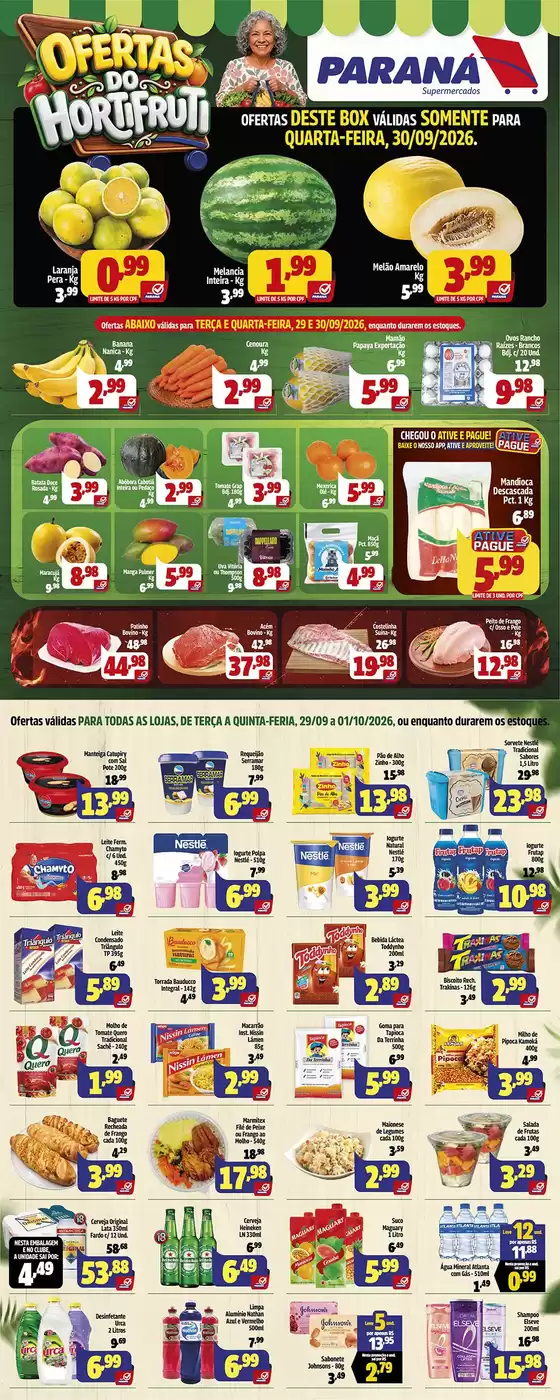Catálogo Paraná Supermercados | Ofertas para caçadores de pechinchas | 2026-09-29T00:00:00.000Z - 2026-10-01T00:00:00.000Z