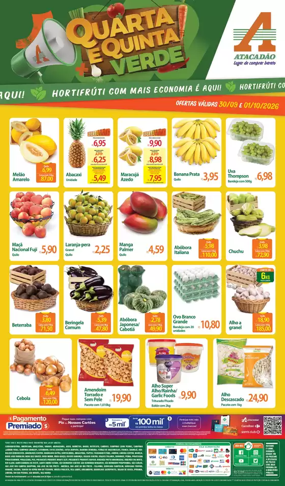 Catálogo Atacadão em Jacareí | Atacadão - Hortifrúti | 2026-09-30T00:00:00.000Z - 2026-10-01T00:00:00.000Z