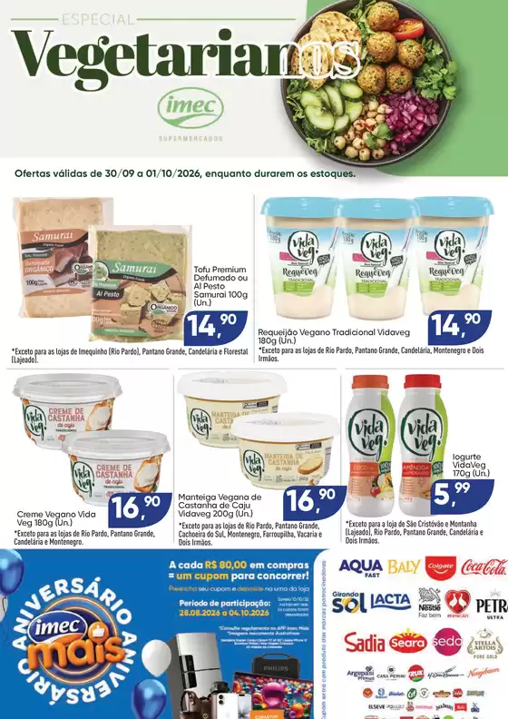 Catálogo Imec Supermercados | BAIXA 17150 IMEC Especial Dia do Vegetarianismo 3009 a 01102026 | 2026-09-28T00:00:00.000Z - 2026-10-01T00:00:00.000Z