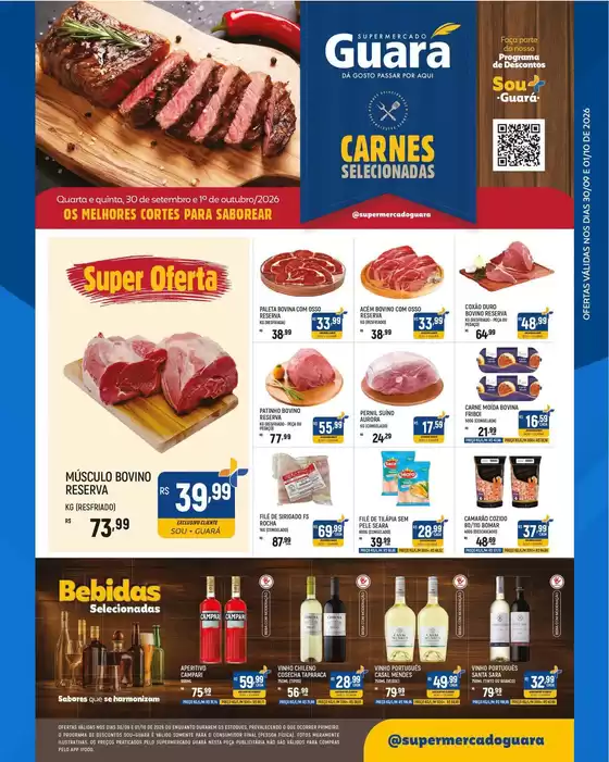 Catálogo Supermercado Guará | Ofertas exclusivas para nossos clientes | 2026-09-30T00:00:00.000Z - 2026-10-01T00:00:00.000Z