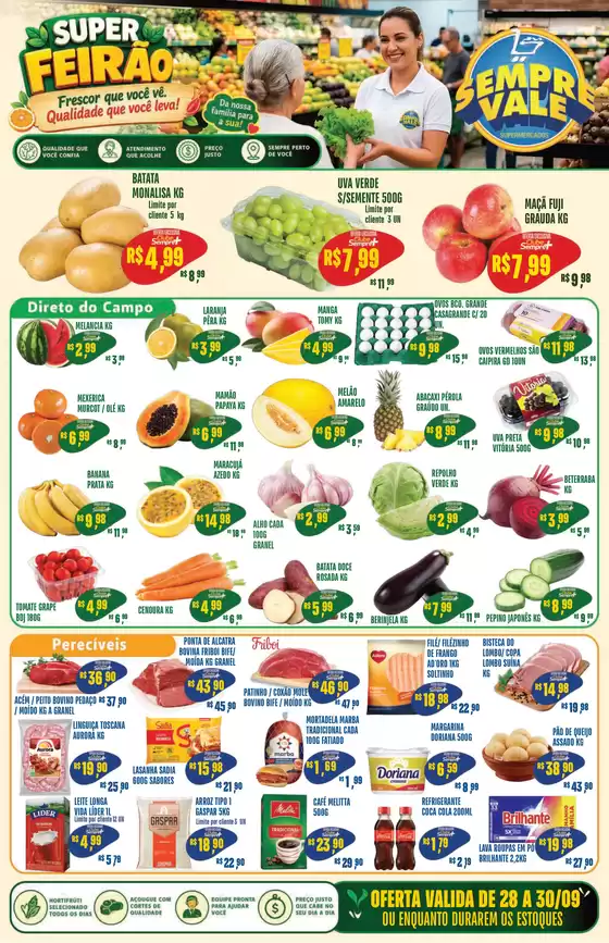 Catálogo Sempre Vale Supermercados | Ótima oferta para caçadores de pechinchas | 2026-09-28T00:00:00.000Z - 2026-09-30T00:00:00.000Z