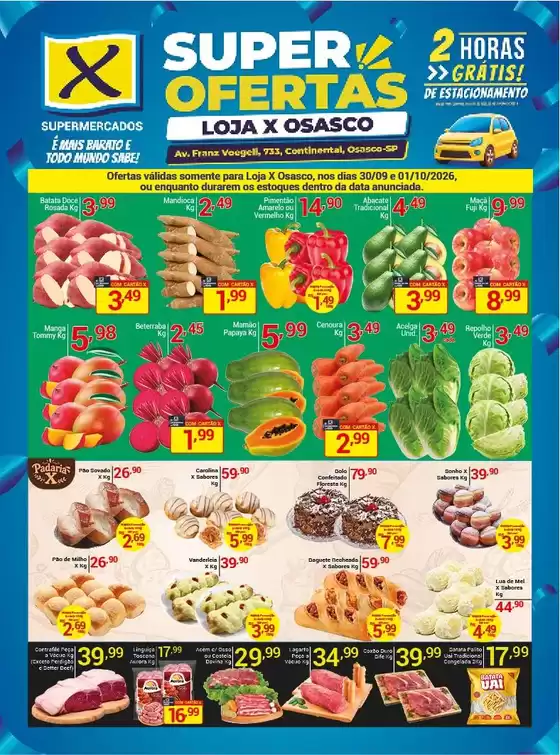 Catálogo X Supermercados | Ofertas e promoções atuais | 2026-09-30T00:00:00.000Z - 2026-10-01T00:00:00.000Z