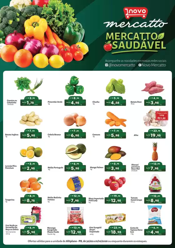 Catálogo Novo Atacarejo | Mercatto Saudável | 2026-09-30T00:00:00.000Z - 2026-10-01T00:00:00.000Z