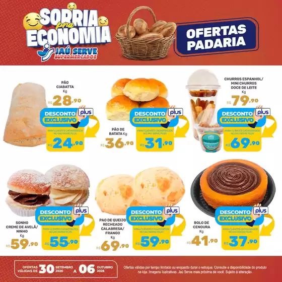 Catálogo Supermercados Jaù Serve | Padaria | 2026-09-30T00:00:00.000Z - 2026-10-06T00:00:00.000Z