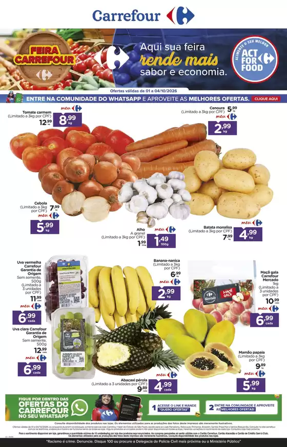 Catálogo Carrefour Bairro | LÂMINA EXCLUSIVA FLV | 2026-10-01T00:00:00.000Z - 2026-10-04T00:00:00.000Z