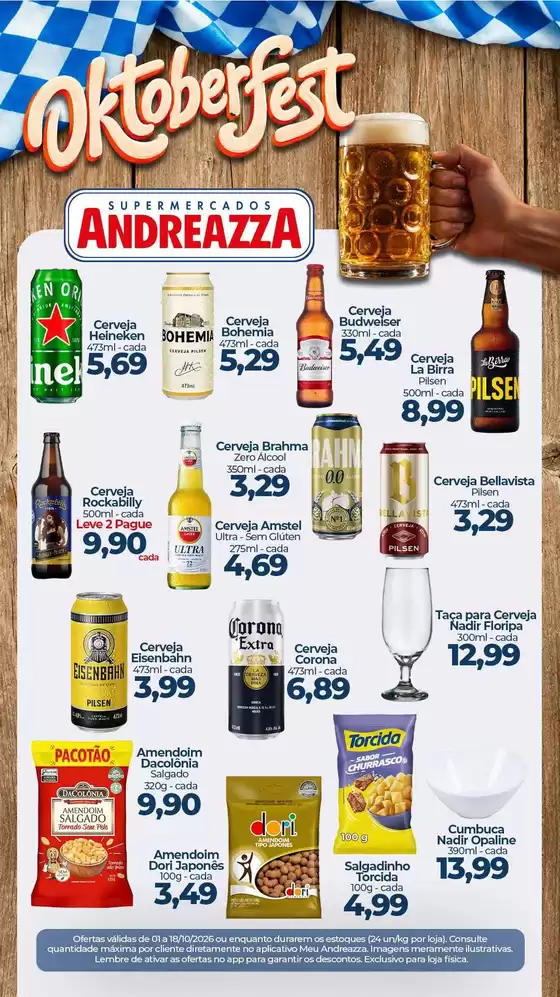 Catálogo Supermercados Andreazza | Encarte Supermercados Andreazza | 2026-10-01T00:00:00.000Z - 2026-10-18T00:00:00.000Z