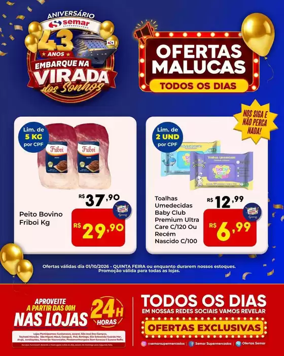 Catálogo Semar Supermercado | Encarte Semar Supermercados | 2026-10-01T00:00:00.000Z - 2026-10-01T00:00:00.000Z