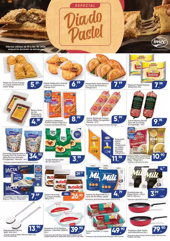 Catálogo Imec Supermercados | BAIXA 17613 IMEC Especial Dia do Pastel 01 a 04102026 | 2026-10-01T00:00:00.000Z - 2026-10-04T00:00:00.000Z