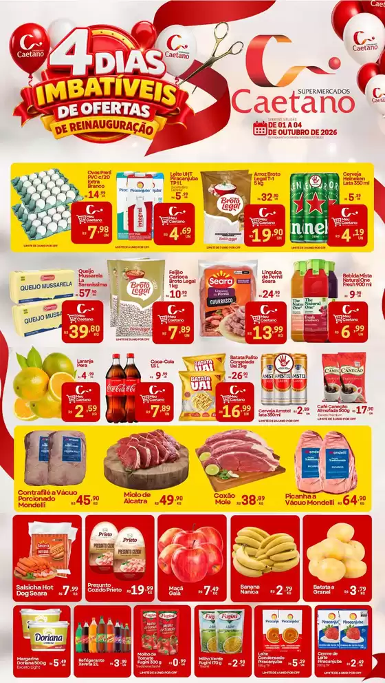 Catálogo Supermercados Caetano | Encarte Supermercados Caetano | 2026-10-01T00:00:00.000Z - 2026-10-04T00:00:00.000Z