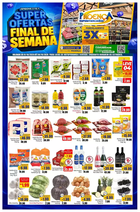 Catálogo Proença Supermercados | SUPER FINAL DE SEMANA VOTUPORANGA BIRIGUI 01 A 04-10-2026 | 2026-10-01T00:00:00.000Z - 2026-10-04T00:00:00.000Z