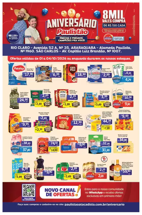 Catálogo Paulistão Atacadista | Promoções especiais em andamento | 2026-10-01T00:00:00.000Z - 2026-10-04T00:00:00.000Z