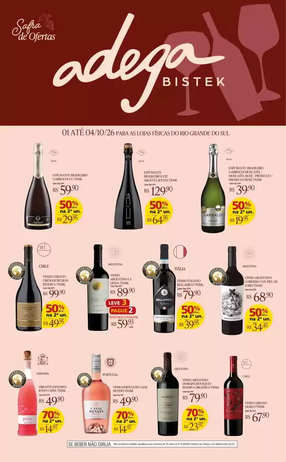 Catálogo Bistek Supermercados | ADEGA RS | 2026-10-01T00:00:00.000Z - 2026-10-04T00:00:00.000Z