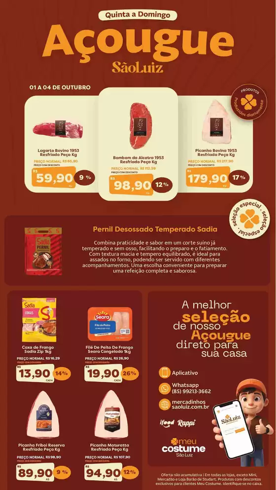 Catálogo Mercadinhos São Luiz em Maceió | Seleções do Açougue | 2026-10-01T00:00:00.000Z - 2026-10-04T00:00:00.000Z
