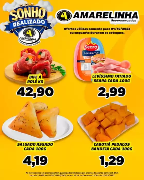 Catálogo Amarelinha Supermercados | Ofertas exclusivas | 2026-10-01T00:00:00.000Z - 2026-10-01T00:00:00.000Z