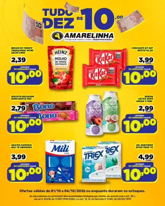 Catálogo Amarelinha Supermercados | Ofertas Da Semana | 2026-10-01T00:00:00.000Z - 2026-10-04T00:00:00.000Z