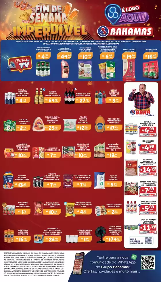 Catálogo Bahamas Supermercados | Fim de semana imperdível | 2026-10-02T00:00:00.000Z - 2026-10-04T00:00:00.000Z
