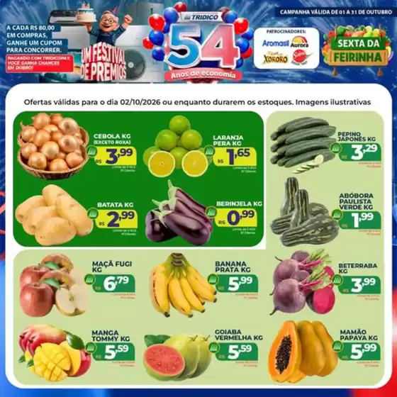 Catálogo Supermercados Tridico | SEXTA DO Feirinha | 2026-10-02T00:00:00.000Z - 2026-10-02T00:00:00.000Z