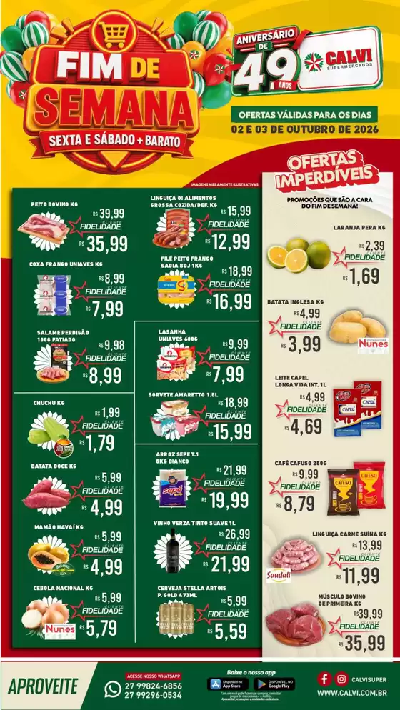 Catálogo Calvi Supermercados | Fim De Semana | 2026-10-02T00:00:00.000Z - 2026-10-03T00:00:00.000Z