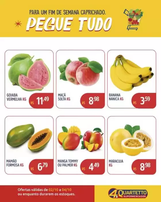 Catálogo Quartetto Supermercados | Ofertas | 2026-10-02T00:00:00.000Z - 2026-10-04T00:00:00.000Z