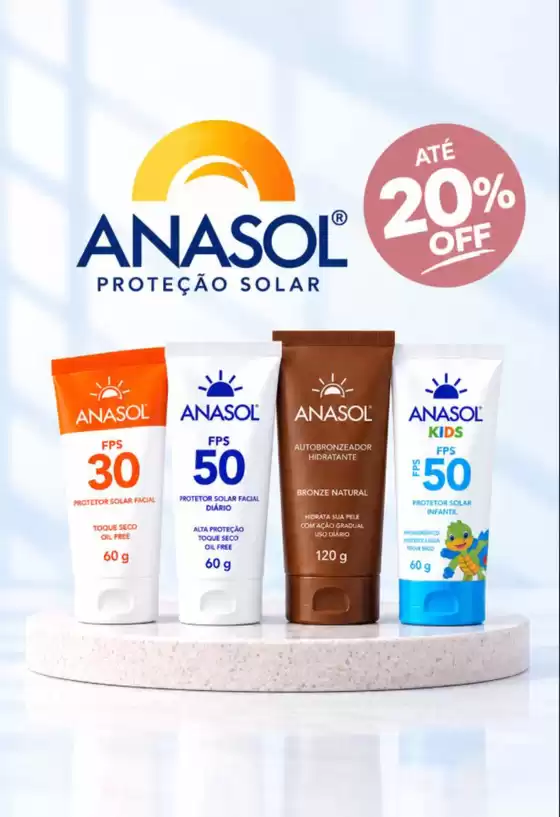 Catálogo Lelly Drogarias | Anasol ate 20% off ! | 2026-10-02T00:00:00.000Z - 2026-10-29T00:00:00.000Z