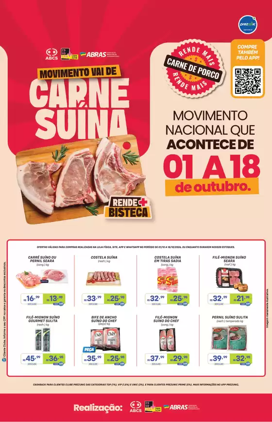 Catálogo Prezunic | Movimento vai de carne suína | 2026-10-01T00:00:00.000Z - 2026-10-18T00:00:00.000Z