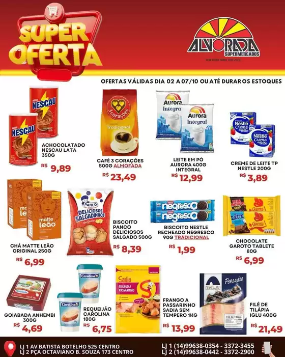 Catálogo Alvorada Supermercados | Economize agora com nossas ofertas | 2026-10-02T00:00:00.000Z - 2026-10-07T00:00:00.000Z