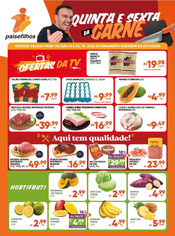 Catálogo Pais e Filhos Supermercados | Encarte Pais e Filhos Supermercados | 2026-10-01T00:00:00.000Z - 2026-10-02T00:00:00.000Z