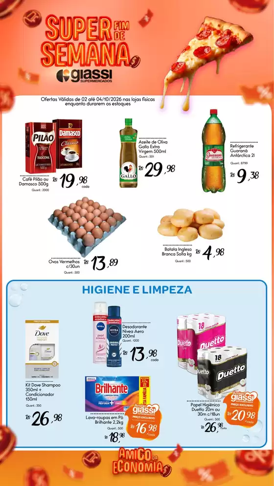 Catálogo Giassi Supermercados | Encarte Giassi Supermercados | 2026-10-02T00:00:00.000Z - 2026-10-04T00:00:00.000Z