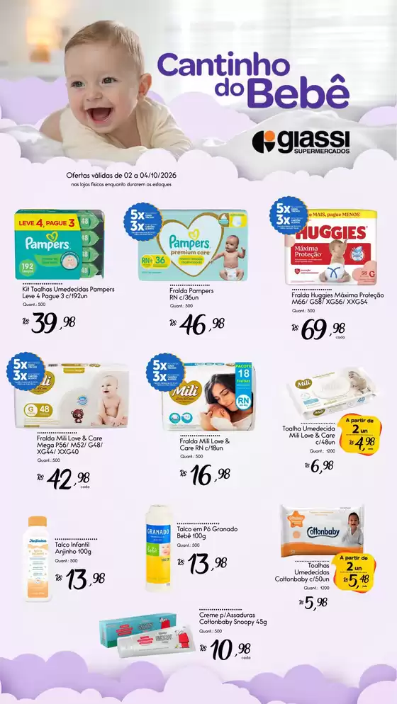 Catálogo Giassi Supermercados | Ofertas exclusivas e pechinchas | 2026-10-02T00:00:00.000Z - 2026-10-04T00:00:00.000Z