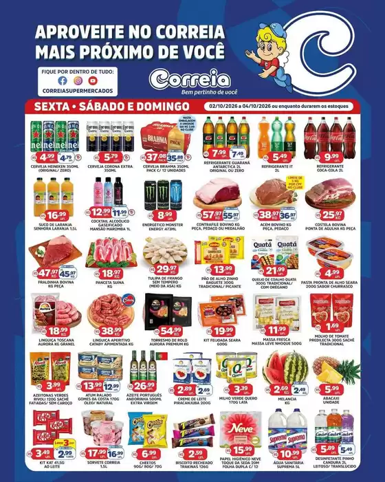 Catálogo Supermercados Correia | Encarte Supermercados Correia | 2026-10-02T00:00:00.000Z - 2026-10-04T00:00:00.000Z