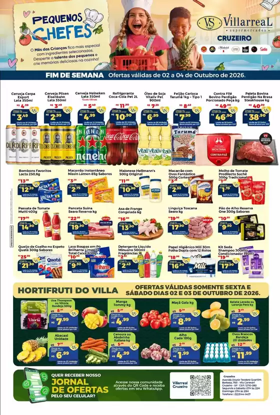 Catálogo Villarreal Supermercados | Jornal de Ofertas Cruzeiro | 2026-10-02T00:00:00.000Z - 2026-10-04T00:00:00.000Z