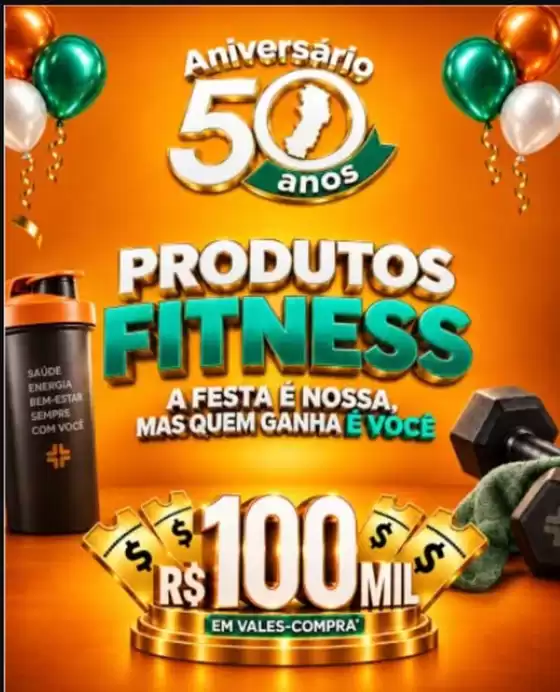 Catálogo Farmácia Santa Lúcia | Aniversario 50 anos produtos fitness ! | 2026-10-02T00:00:00.000Z - 2026-10-29T00:00:00.000Z