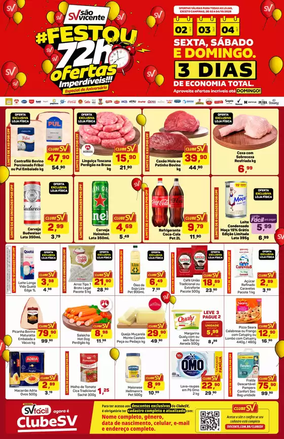 Catálogo Supermercados São Vicente | Encarte Supermercados São Vicente | 2026-10-02T00:00:00.000Z - 2026-10-04T00:00:00.000Z